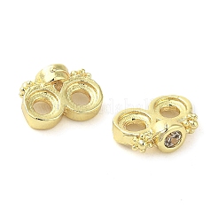La placcatura in ottone pavimenta barre distanziatrici in zirconia cubica trasparente&nbsp;KK-B088-11A-G
