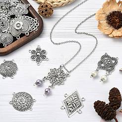 60 шт. 30 стиля тибетского стиля из цинкового сплава многожильные звенья&nbsp;FIND-CJ0003-63