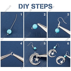 DIY-Set zur Herstellung von Mond- und Stern-Ohrringen&nbsp;DIY-SC0018-38