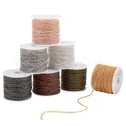 Железные кабельные цепи arricraft 7colors, для изготовления ювелирных изделий DIY, с пластиковой катушке, несварные, овальные, разноцветные, 10м / цвет