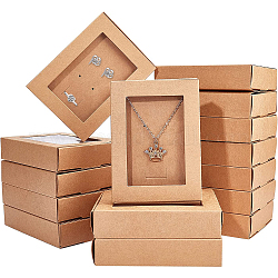 Boîte de papier kraft créatif de type tiroir pliable, boîtes de faveur de mariage, boîte de faveur, boîte cadeau en papier, rectangle, burlywood, 11.5x8.5x2.5 cm