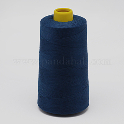 Fil à coudre 100% fibre de polyester filée, bleu de Prusse, 0.1mm, environ 5000 yards / rouleau