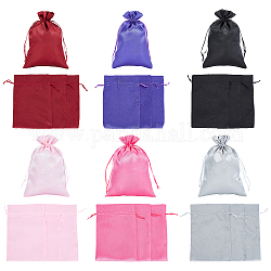 Ahandmaker 24шт 6 цвета атласная сумка для хранения, сумка для шнурка, прямоугольные, разноцветные, 23x15 см, 4 шт / цвет