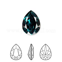 Strass di cristallo austriaco, 4320, passioni cristallo, sventare indietro, pera sfaccettato pietra operata, 205 _emerald, 8x6x3mm