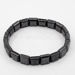 Bracciali elastici ematite moda, nero, diametro interno: 1-7/8 pollice (4.9 cm)