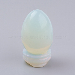Opalite украшения дисплей, с базой, камень в форме яйца, 56 мм, яйцо: 47x30 мм