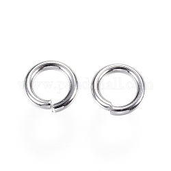 304 Edelstahl Ringe springen, offene Ringe springen, Edelstahl Farbe, 8x1.5 mm, Innendurchmesser: 5 mm