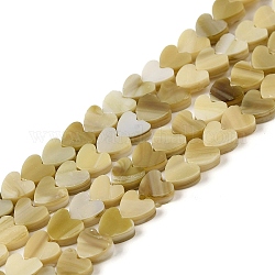 Fili di perline murano fatto a mano, cuore, oliva, 6x6x2~2.5mm, Foro: 1 mm, circa 77pcs/filo, 15.75''~16.14'' (40~41 cm)