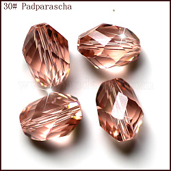 Имитация австрийских кристаллов, класс AAA, граненые, двухконусные, светлый померанцевый, 8x10.5 мм, отверстие : 0.9~1 мм