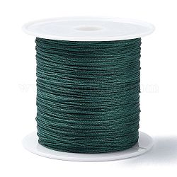 Chinesische Knotenschnur aus Nylon, Nylon-Schmuckschnur zur Schmuckherstellung, dunkelgrün, 0.4 mm, ca. 28~30 m / Rolle