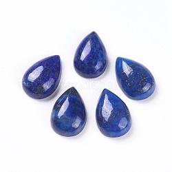 Naturales lapis lazuli cabochons, teñido, lágrima, 12x8x3~4.5mm
