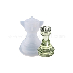 Силиконовые Молды для шахмат своими руками, Молды для литья смолы, инструменты для производства глиняных ремесел, ладья, белые, 31x39 мм, внутренний диаметр: 22 мм