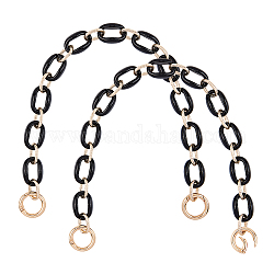 Catene con cinturino in resina, catene portacavi, con anelli a molla in lega di alluminio, per gli accessori di ricambio delle cinghie, nero, 400x24.6x14mm