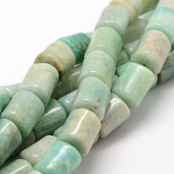 Perles colonne amazonite naturelle brins, 13x10mm, Trou: 1mm, Environ 32 pcs/chapelet, 15.63 pouce
