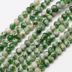 De piedras preciosas naturales cuentas redondas qinghai jade hebras, 2mm, agujero: 0.8 mm, aproximamente 184 pcs / cadena, 16 pulgada