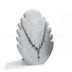 Витрины из бархатного ожерелья в форме огня, органайзер для ювелирных изделий для хранения ожерелий, вмещает до 5 ожерелья, серебряные, 20x28 см