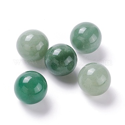Естественный зеленый бисер авантюрин, нет отверстий / незавершенного, для проволоки завернутые кулон материалы, круглые, 20 мм