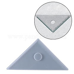 Stampi in silicone con righello triangolare da 45/90 grado, per resina uv, fabbricazione artigianale in resina epossidica, bianco, 256x132x4.5mm, diametro interno: 249x124mm
