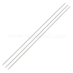 ビーズスピナー用フック付きスチールビーズ針  ビーズジュエリー用のカーブ針  ステンレス鋼色  25.3x0.08cm
