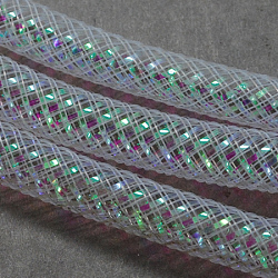 Gitterschlauch, Kunststoffnetzfaden Kabel, Farbe mit ab Vene, Blumenweiß, 10 mm, 30 Meter