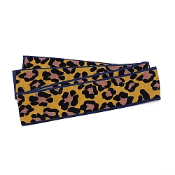 Le sciarpe di seta decorano, collane sciarpa, motivo stampa leopardo, oro, 1150x70x0.5mm
