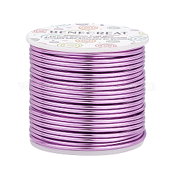 Fil d'aluminium rond, support violet, 10 jauge, 2.5mm, environ 80.38 pied (24.5 m)/rouleau