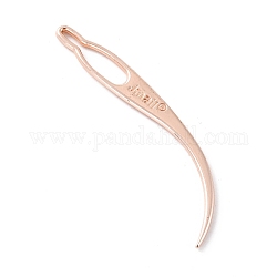 Железные дреды linterlock иглы инструмент, инструмент для вязания крючком, розовое золото , 73x9x1.8 мм, отверстие : 5.5 мм