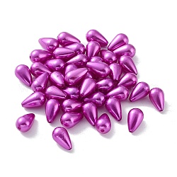 Abs de plástico imitación perla, gota, púrpura, 16x10mm, agujero: 1 mm, aproximamente 600 unidades / libra