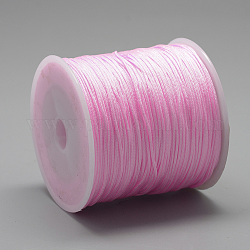 Nylonfaden Nylonschnur, chinesische knotenkordel, rosa, 0.8 mm, ca. 109.36 Yard (100m)/Rolle