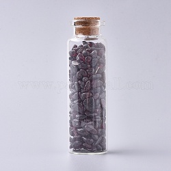 Стеклянная бутылка желающих, для украшения кулона, с гранатовыми шариками внутри и пробкой, 22x71 мм