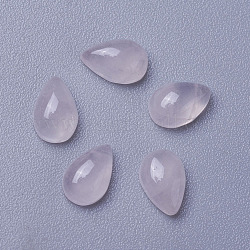 Природного розового кварца кабошонов, слеза, 5.5~6x4x2~3 мм