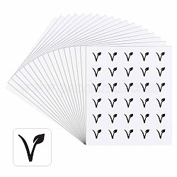 PVC & Paper Sticker Labels, Adhesive Stickers, for Scrapbooking Making, Flower Pattern, 100x80x0.2mm, Sticker: 12x12mm, 30pcs/sheet