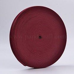 Goma elástica plana coloreada, correas de costura accesorios de costura, marrón, 25mm, alrededor de 43.74 yarda (40 m) / rollo