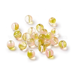 Perle di vetro, tondo, verde giallo, 8mm, Foro: 1.4 mm
