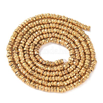 Гальванические нити из синтетических немагнитных гематитовых бусин G-H027-E01-01-1