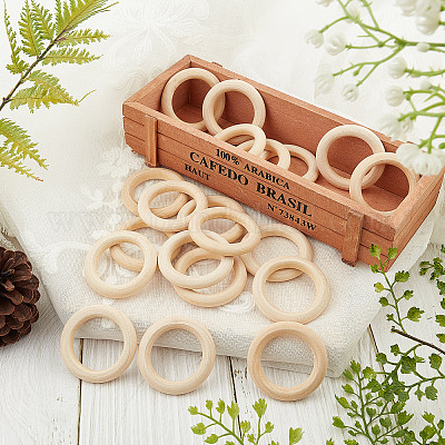 Unfinished Wood Rings for Crafts, Macrame and Jewelry