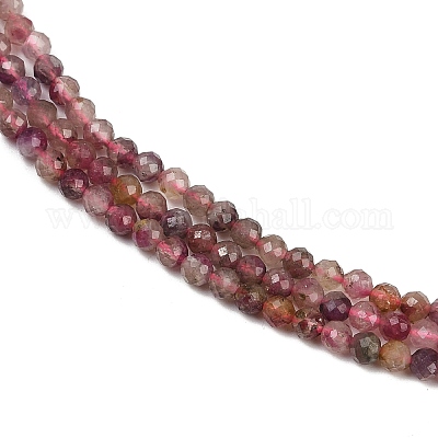 Натуральный турмалин бисер нитей&nbsp;LS-G-RM2025-B31-3mm-1