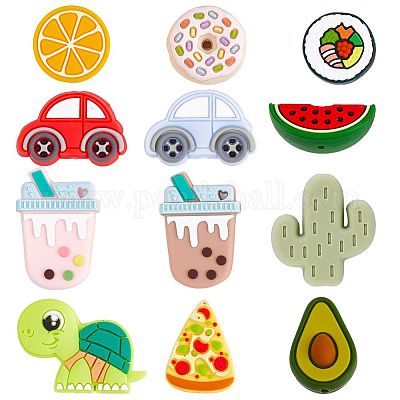 Wholesale SUNNYCLUE 1 Box 14Pcs Animal Silicone Beads Cute Silicone Focal Beads  Bulk Rabbit Sheep Frog Large Beads Owl Colorful Rubber Chunky Beads for  Jewellery Making Beading Kits DIY Pens Lanyards Keychain 