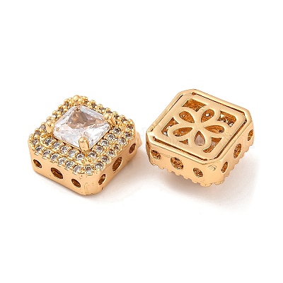 Латунные микропаве из прозрачного кубического циркония KK-S389-29G-1