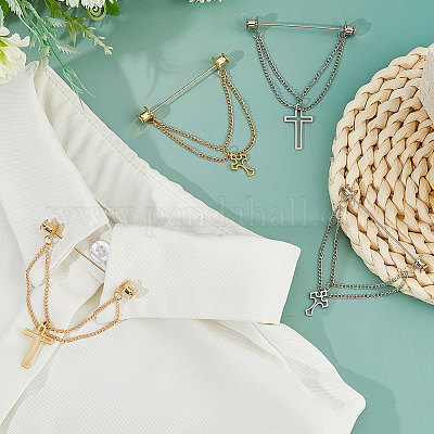 4 шт. броши-цепочки из сплава&nbsp;JEWB-FH00029-1