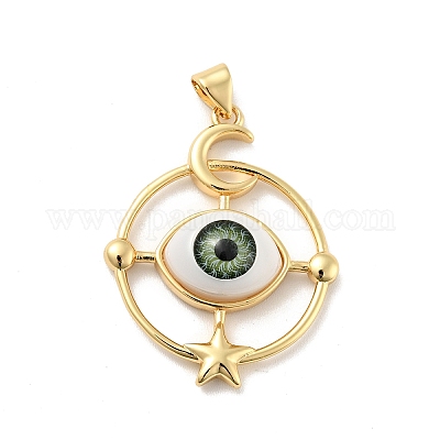 Подвески из непрозрачной смолы KK-G419-09G-02-1