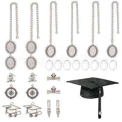New 2024 Academic Graduation Cap Tassel with Gold Graduation Cap Hanging Charm Pendant DIY Crafts