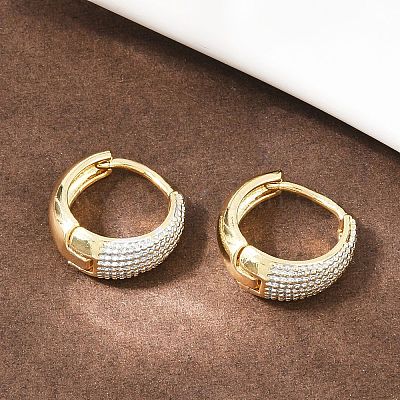 Серьги-кольца из латуни с эмалью EJEW-D336-01G-1