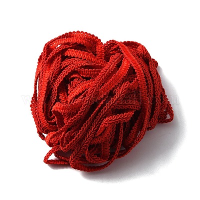 Плетеная кружевная отделка из полиэстера&nbsp;LS-OCOR-WH0079-51A-1