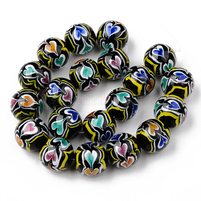 Бусы лэмпворк ручной работы LAMP-N021-006-1