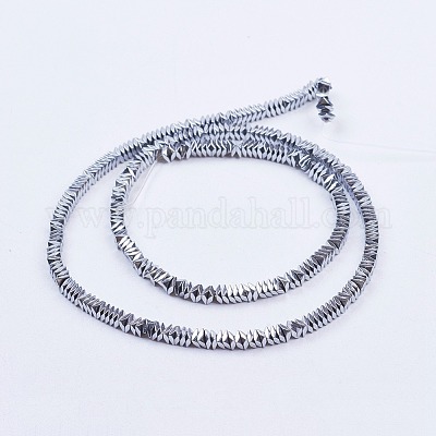 Chapelets d'hématite synthétique sans magnétique&nbsp;G-F562-V02-1