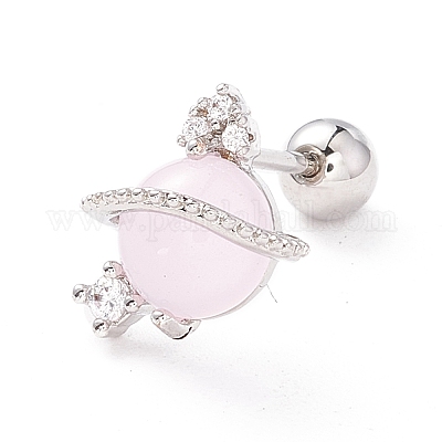 Серьги-гвоздики «кошачий глаз» для женщин&nbsp;LS-EJEW-A065-02P-1