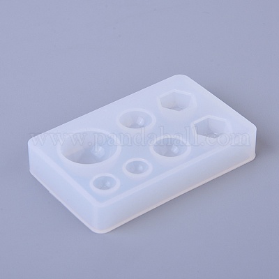 Silicone Molds, Resin Casting Molds, For UV Resin, Epoxy Resin Jewelry  Making, Pyramid, White, 53x70x14mm, Inner Diameter: 10~25x10~25mm