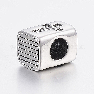 Европейские бусины из нержавеющей стали 304&nbsp;LS-STAS-H440-159AS-1