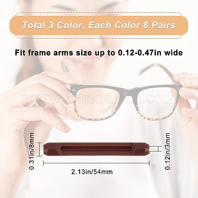 24 pares de almohadillas de silicona antideslizantes para gafas de
